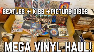 Mega Vinyl Haul! Tons of Rare BEATLES, Kiss, Picture Discs, Autographs, Box Sets, and guitar amps!