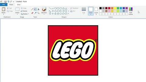 How to draw the Lego logo using MS Paint | How to draw on your computer