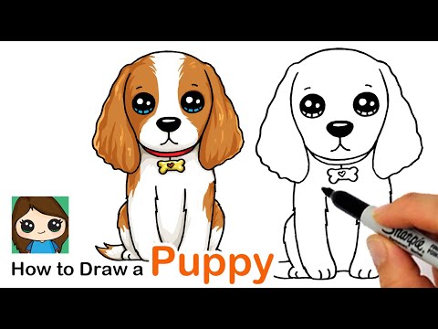 How to Draw a Sitting Dog - Easy Drawing Tutorial For Kids