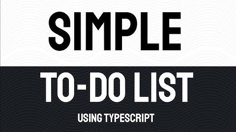 how to make a todo list using Typescript #todo #typescripttutorial