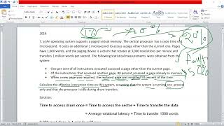 3-2 CSE3241 OS 2018 7a paged virtual memory math solve Bangla