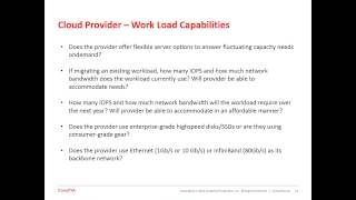 Factors for a successful cloud implementation  service provider, architecture and m