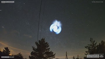 Stunning blue spiral from SpaceX rocket seen in Europe