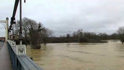 Adour en crue au pont de Riscle le 26 janvier 2014