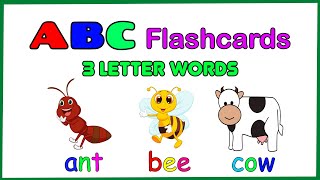 Learn abc for kids || Three letter words || ABC Flashcards || Letters for toddlers  || Flash Cards