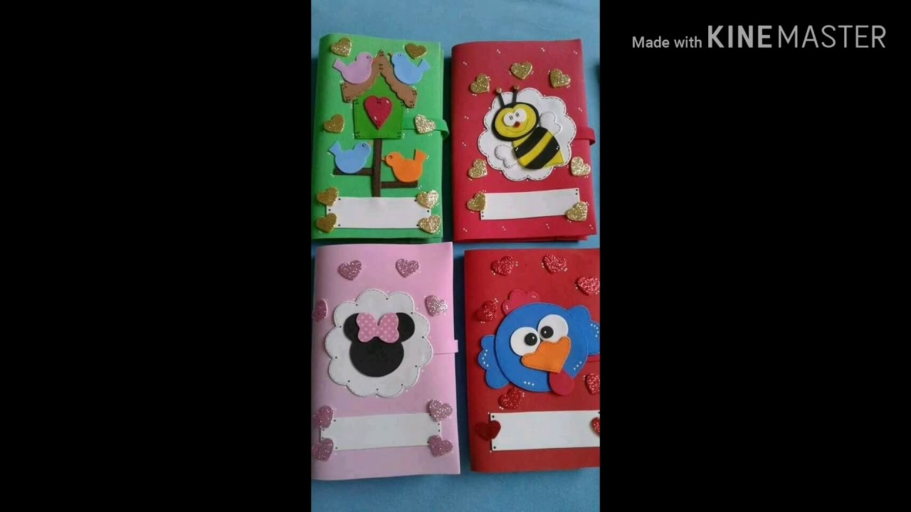 افكار جميله لتزيين دفتر التحضير بالفوم