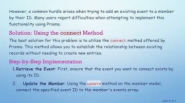 How to Update a Many-to-Many Relationship in Prisma: Connecting Members to Events