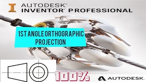 First (1st) Angle Orthographic Projection symbol and arrangement.