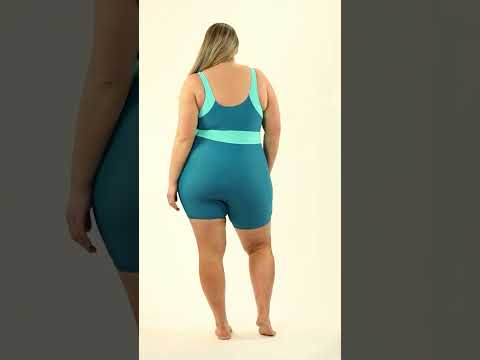 Sporti Plus Size Colorblock Unitard One Piece Swimsuit | SwimOutlet.com