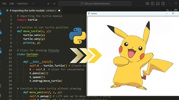 How to Draw Pikachu Using Python Turtle Graphics | Draw Pikachu Using Python | Geek Byte