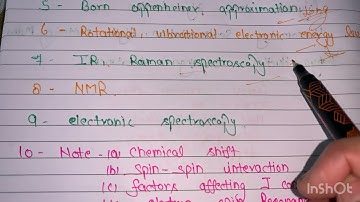 MSc spectroscopy Most important 10 questions सिर्फ़ यही पेपर मे आएगा ,,  इससे 90% नंबर लाए