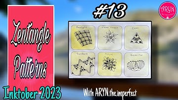 #13 | 6 Easy Zentangle Patterns | Inktober 2023 | how to draw patterns PART-1