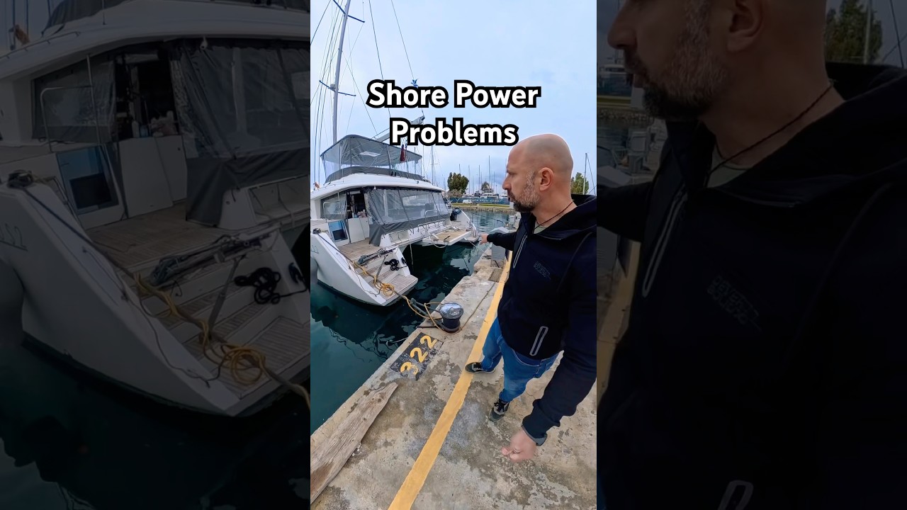 ⁣Shore Power During Storm. The mistake that can cost you the boat