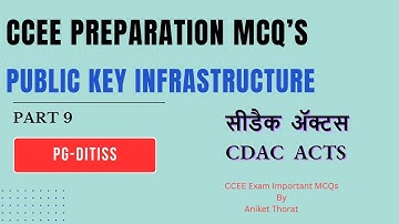 CDAC | PG-DITISS | CCEE Preparation MCQ