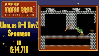[FWR] Super Mario Bros.: The Lost Levels Worlds A-D Any% Speedrun in 6:14.716