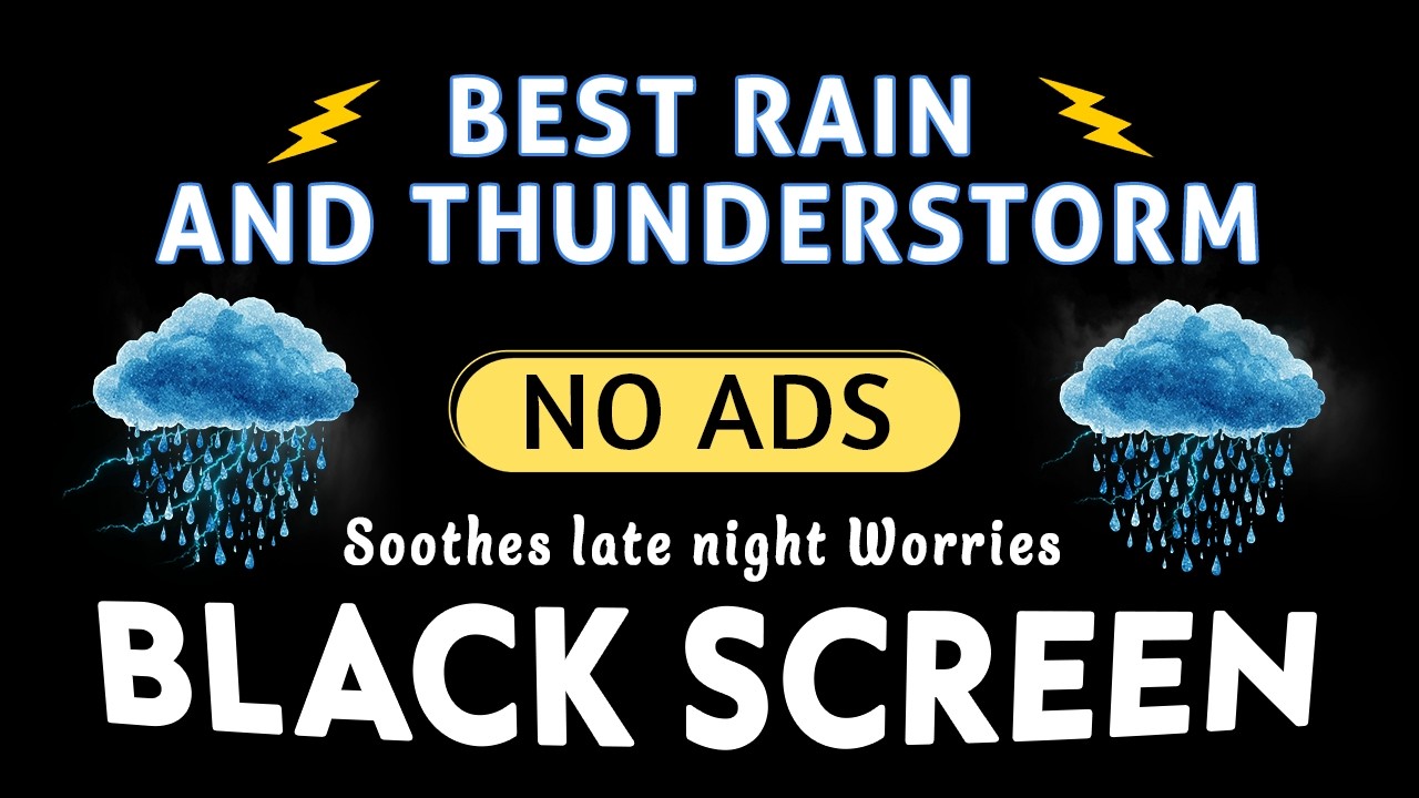 Midnight Rainfall: Infinite Heavy Rain Sounds for Instant Calm and Healing Sleep (No Distractions)