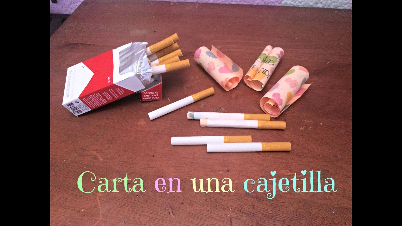 CARTA EN CAJETILLA DE CIGARROS SUPER FACIL DE HACER - YouTube