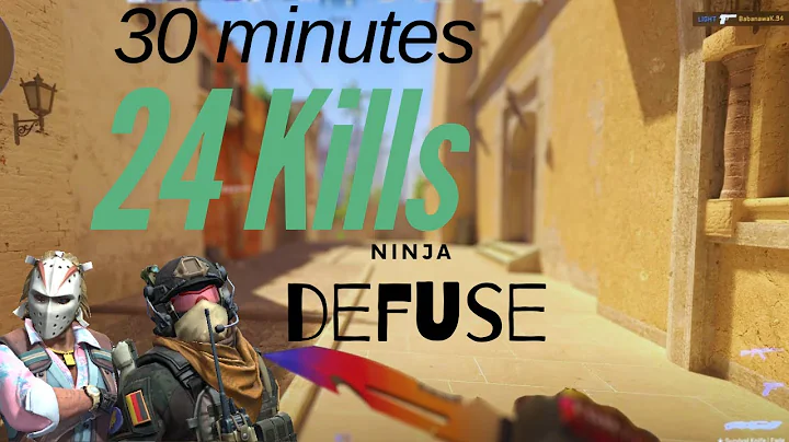 200 IQ 1 vs 5 ninja defuse clutch & 30 Kills in CS2 match... 🤯