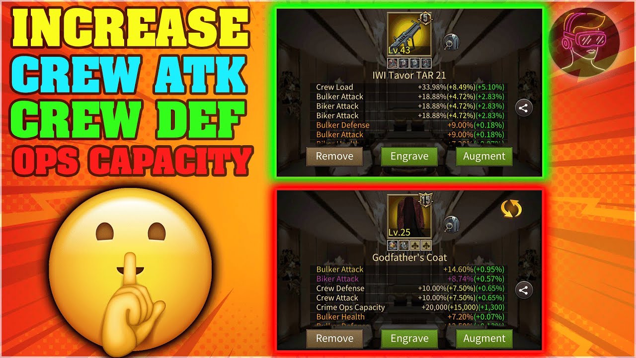 Do This One Thing And Increase CREW ATK , DEF & CRIMEOPS CAPACITY !