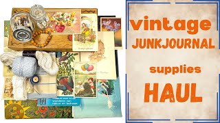 VINTAGE JUNKJOURNAL SUPPLIES HAUL #vintagehaul #junkjournalideas #papercraft #diycrafts