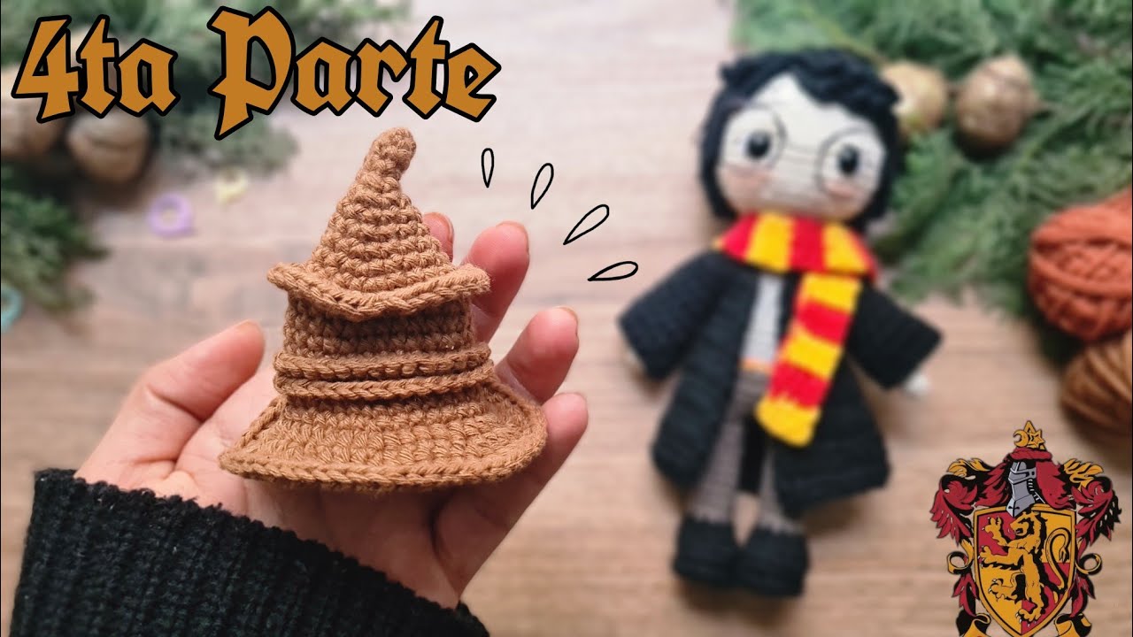 Harry Potter amigurumi (Español/Inglés) 4ta Parte / Sombrero Seleccionador
