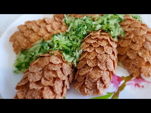 Video: How To Make Cones Salad With Almonds
