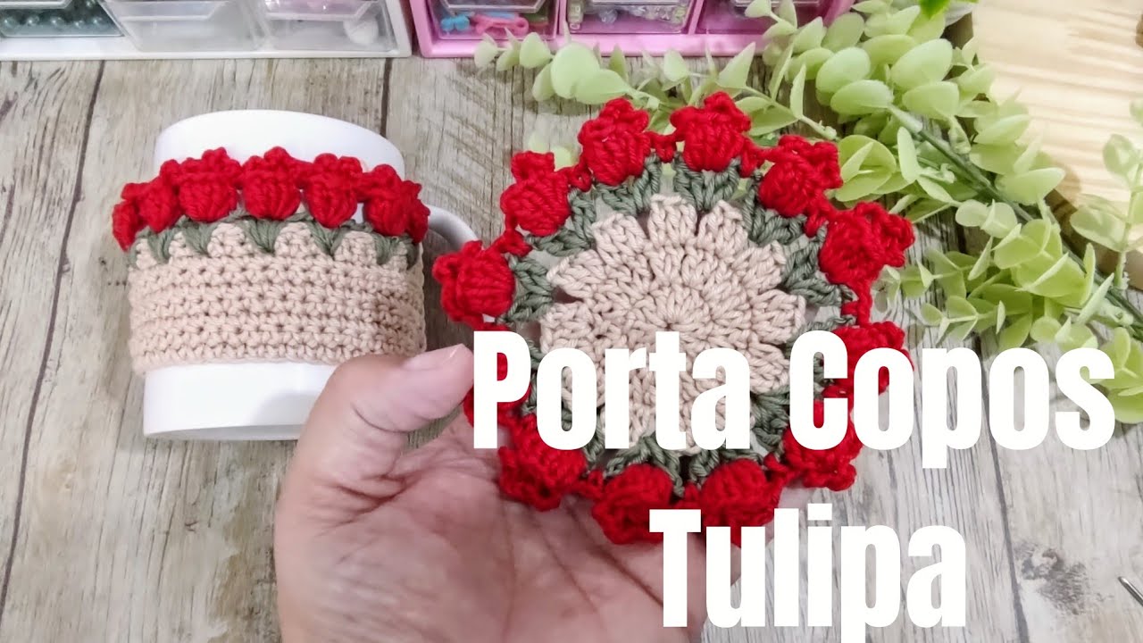 Porta Copos Tulipa!#croche #ganchillo ##tutorial