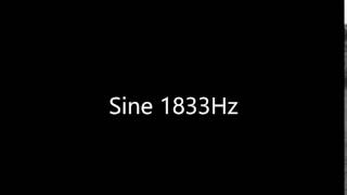 Sine 1833Hz Audio Only