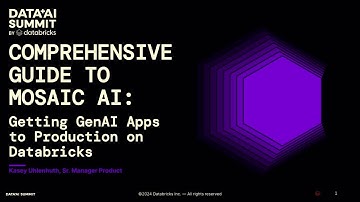 Comprehensive Guide to Mosaic AI: Getting GenAI Apps to Production on Databricks