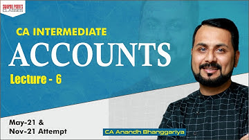 CA Inter GROUP 1 ACCOUNTS LIVE FACE TO FACE Batch lecture 6 by CA ANAND BHANGARIYA
