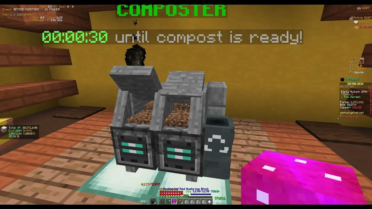Hypixel Skyblock Composter Upgrades PART 5/7 (many upgrades) YouTube