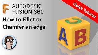 Fusion 360 Tutorial for absolute beginners - Fillet or Chamber an edge
