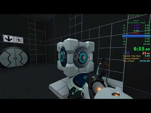 Portal unity any% done in 23:21(IGT)