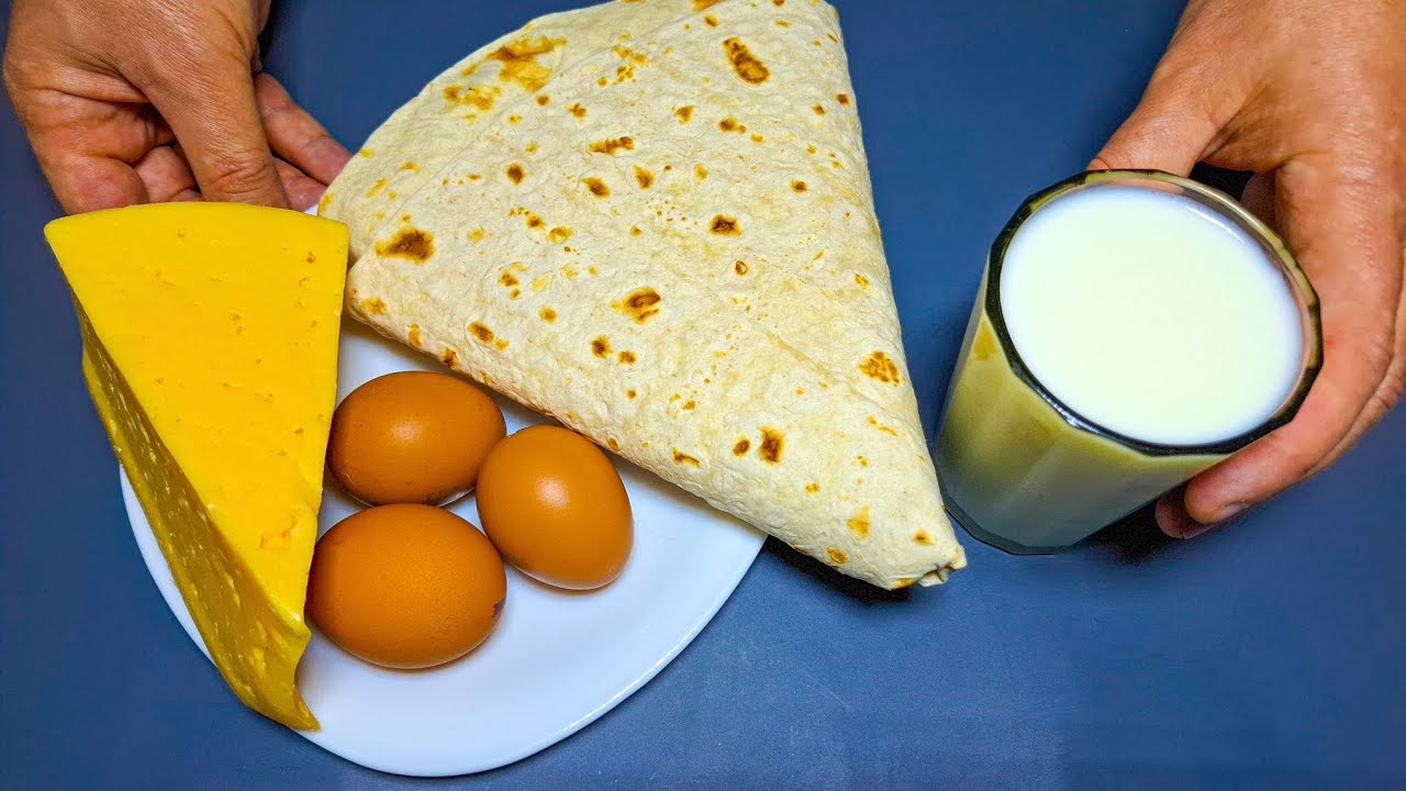 Просто нарежьте лаваш и добавьте яйца! Нежнее вы ещё не пробовали!