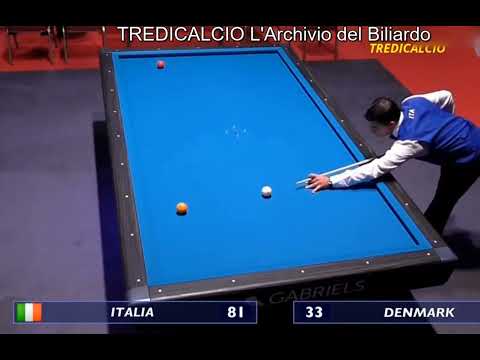 Video ITALIA (A.Quarta ) vs DANIMARCA FINALE 13°CAMPIONATO EUROPEO BILIARDO a SQUADRE 2017 @TREDICALCIO