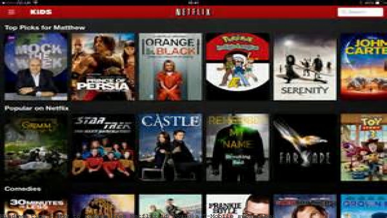 How To Redeem Free Netflix With T Mobile