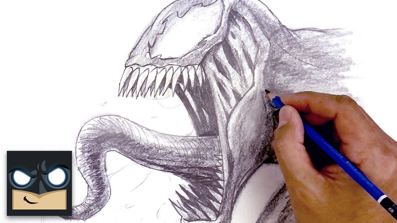 How to Draw Chibi / Cute Venom from Marvel + Spiderman – Easy Step by Step  Drawing Tutorial for Kids & Beginners | How to Draw Step by Step Drawing  Tutorials