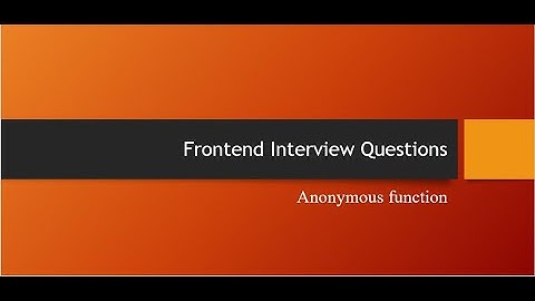 Most Asked Interview Question | Anonymous function #javascript #interview #interviewquestions