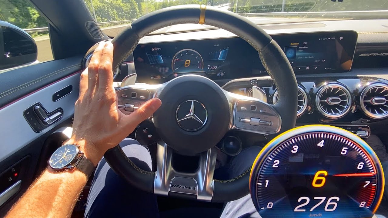 NOUVELLE CLA45S AMG POUSSÉE VITESSE MAX 300 KM/H ?! 🥵 !!! (TOP SPEED ...