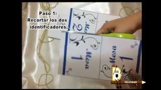 Armar identificadores o números de mesa en 3 fáciles pasos.