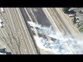 Watch: Brush fire burns near BART tracks in Hayward