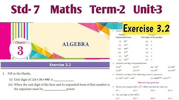 7th Maths Term 2 Chapter 3 Algebra Exercise 3.2| Samacheer Kalvi 7th Std Maths