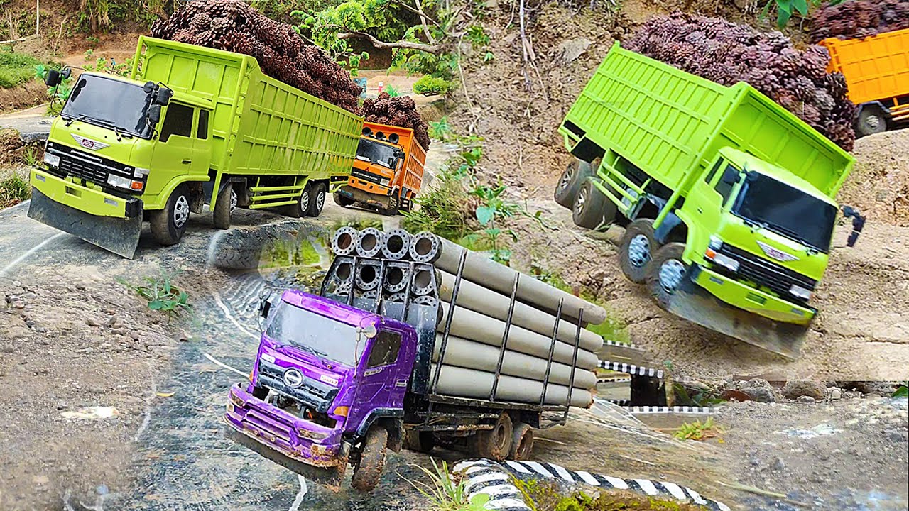 TRUCK OLENG Hino 500 Truk Fuso 220Ps Trinton OFROAD Truk Gagal Nanjak Truk Laka Lintas Rc Handmade