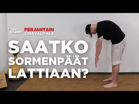 Saatko sormenpäät lattiaan?