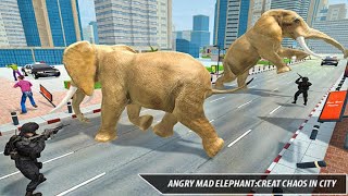 Angry Elephant City Attack Wild Animal Games - Elephant Vs Lion, Hyena, Zebra | Dishoomgameplay #2 screenshot 4