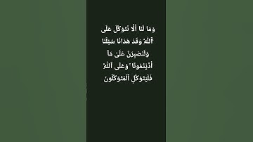 #سورة إبراهيم – الآية 12#القرآن_الكريم #المصحف #اكسبلور