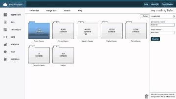 Lists By Email Blaster  - Create A List