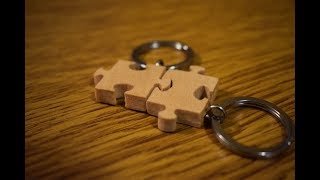 Making Wooden Puzzle Keychains | Scroll Saw