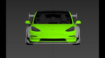 Model 3 Widebody Kit - 3Ds Max Workflow