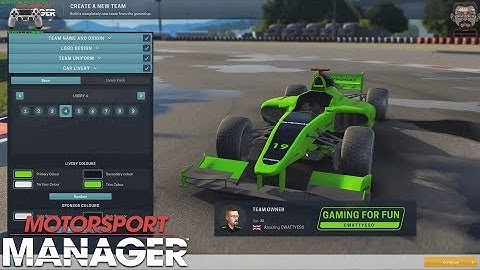Motorsport Manager 🏎 Career Mode Part 1 🏁 Custom Team Start